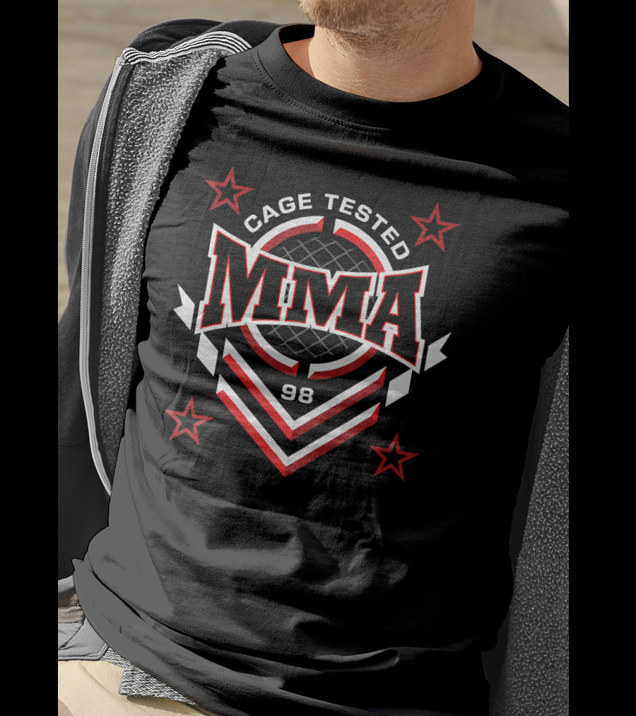 Cage Tested MMA 98 Brazilian Jiu Jitsu MMA Cage Fighting Kick T-Shirt