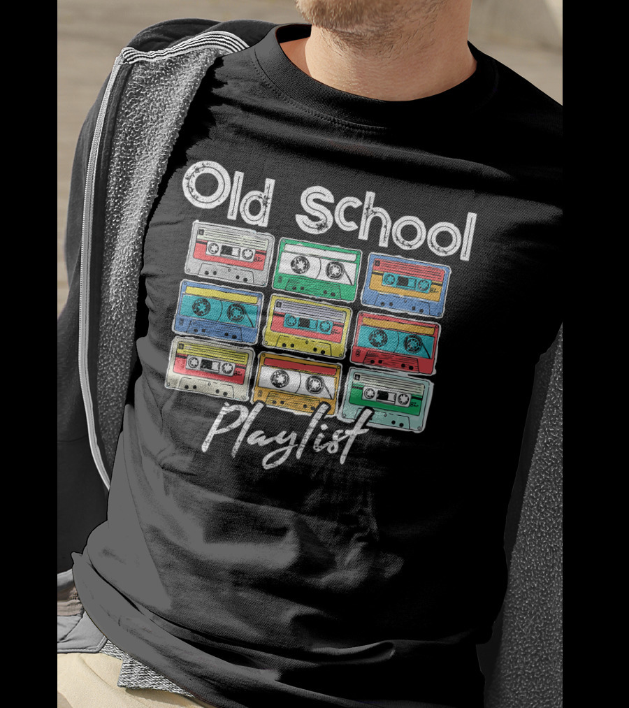 Old School Cassette Tape 80s Playlist Collection T-Shirt