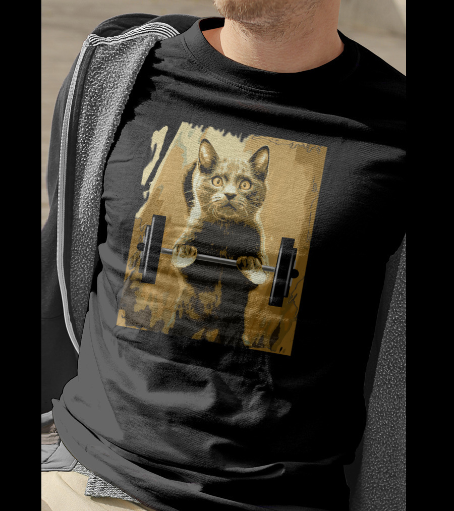 Cat Lifting Weightlifting Cat Training Strength T-Shirt