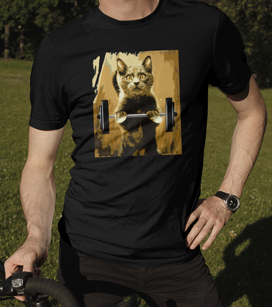 Cat Lifting Weightlifting Cat Training Strength T-Shirt