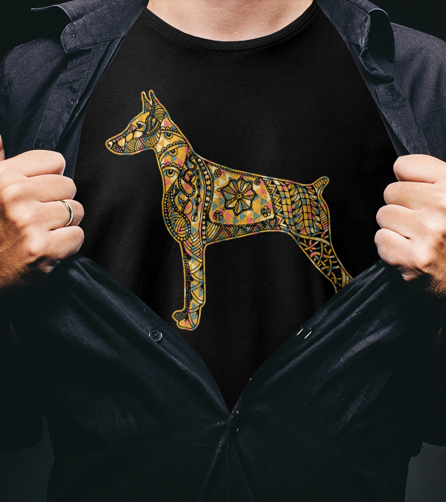 Doberman Pinscher Mandala T-Shirt