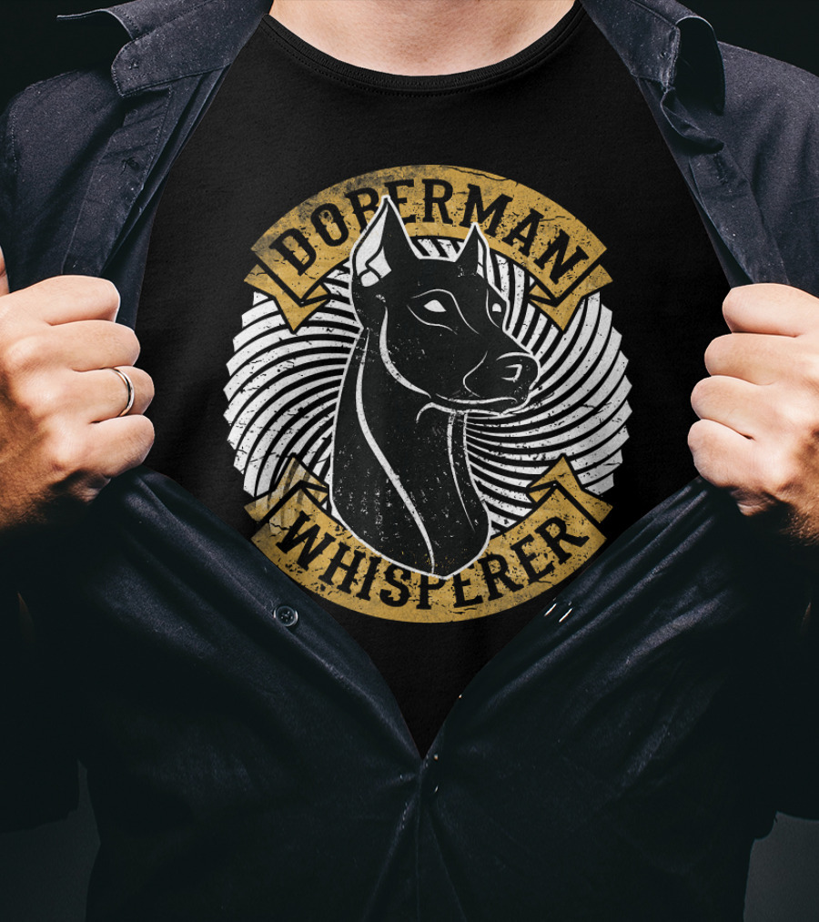 Doberman Whisperer Dog Trainer Spiral T-Shirt