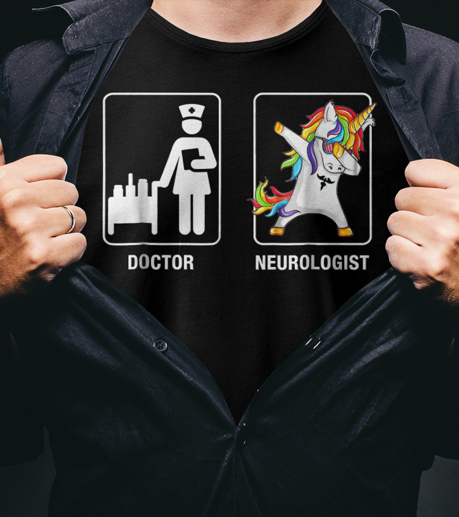Doctor Neurologist Unicorn Dabbing T-Shirt