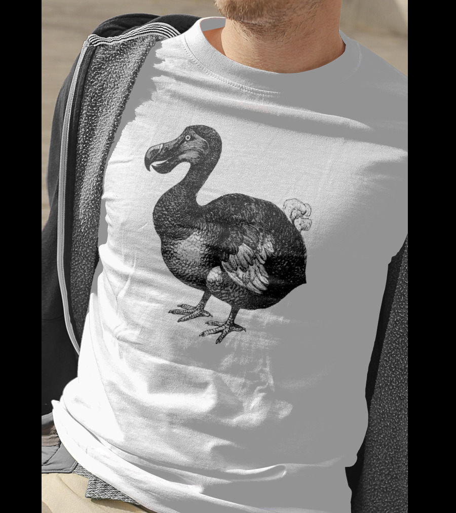 Dodo Bird Ornithology Black Line T-Shirt