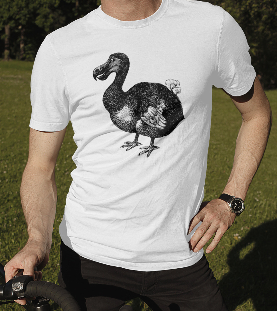 Dodo Bird Ornithology Black Line T-Shirt