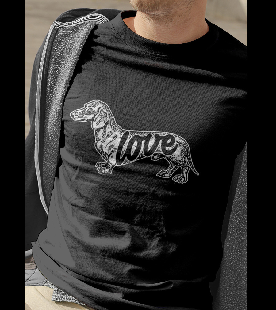 Love Dachshund Valentine Dog Breed Idea T-Shirt