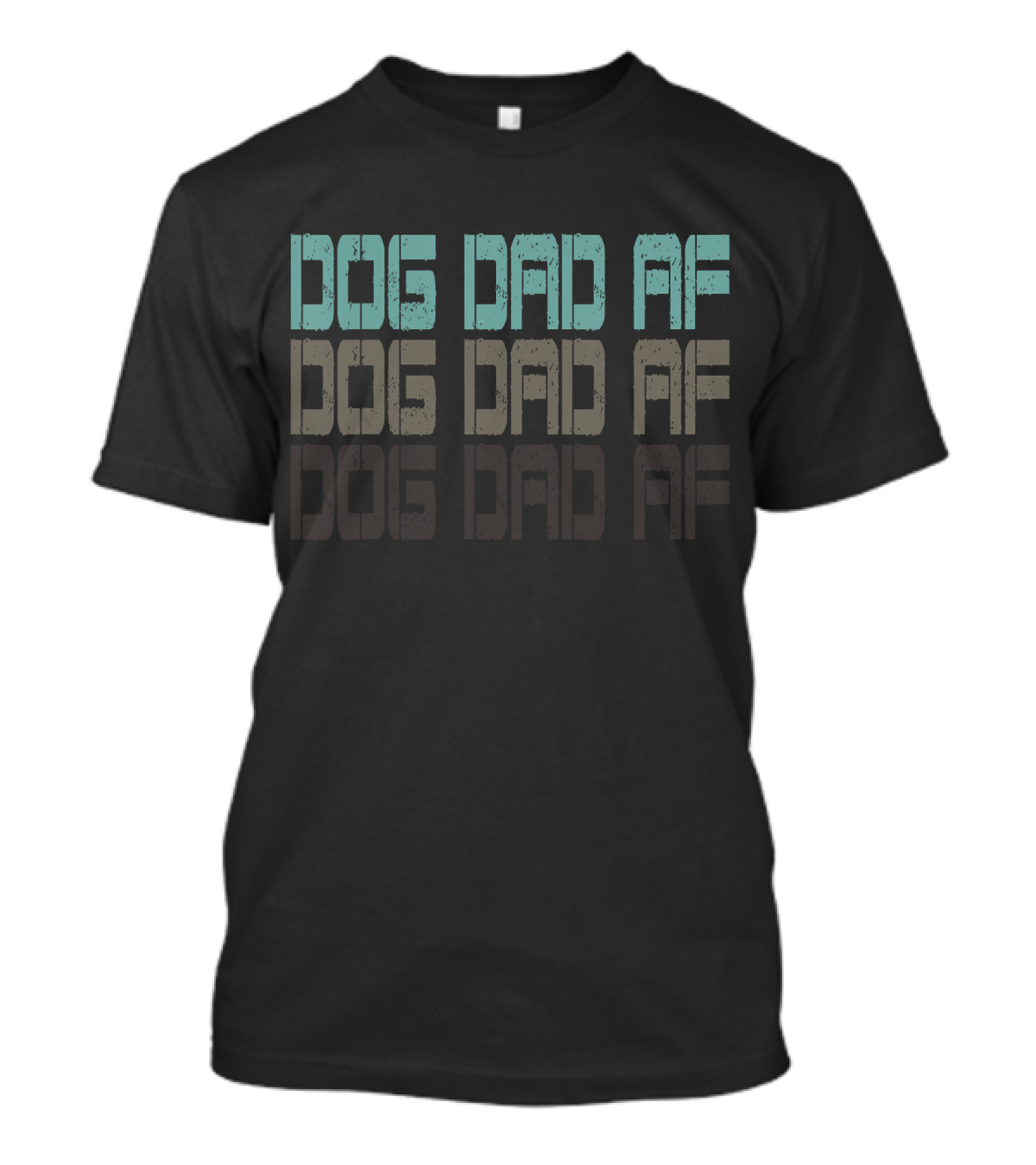 Dog Dad AF Funny Dad Double Reflection T-Shirt