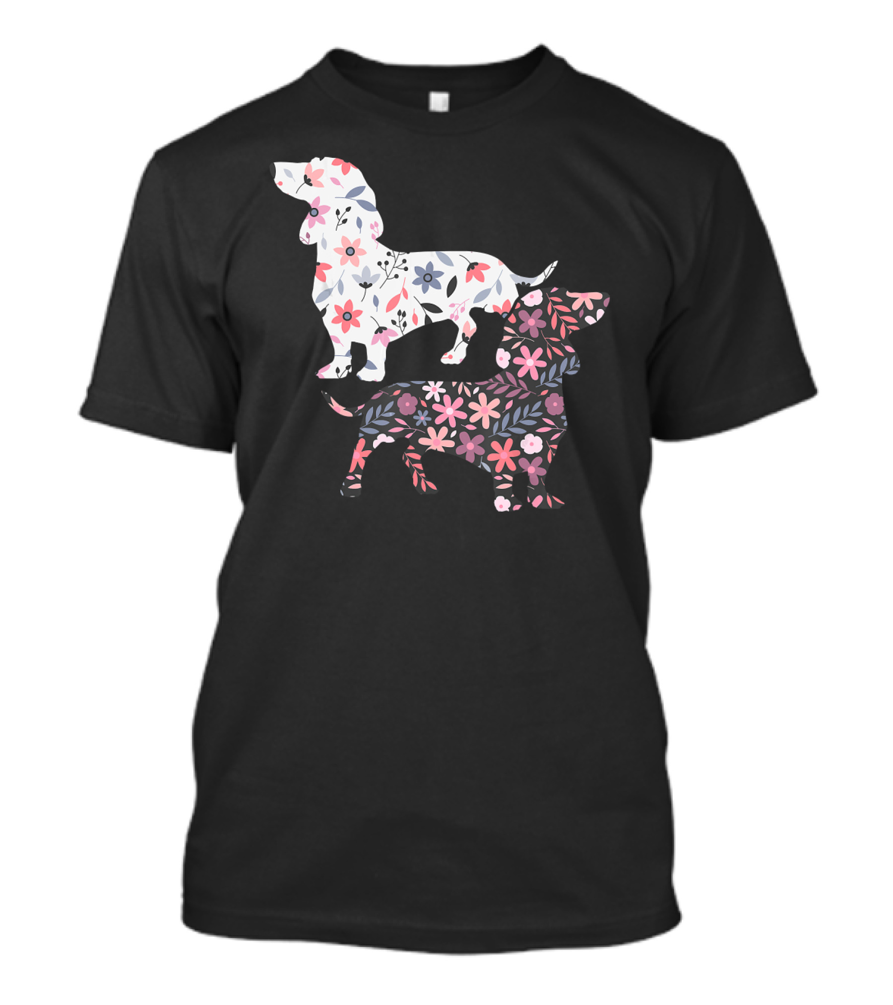 Dog Owner Idea Dogs Pet Animals Dachshund Floral T-Shirt