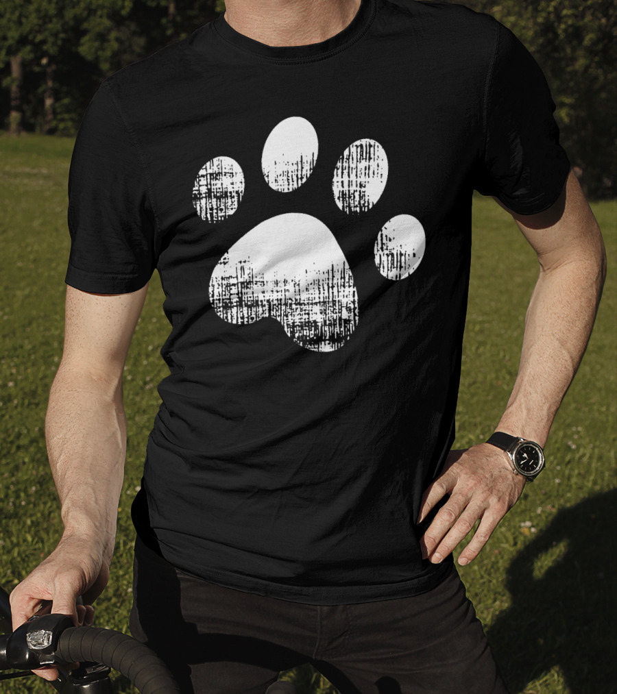 Dog Paw Print Funny For Pet Parents T-Shirt