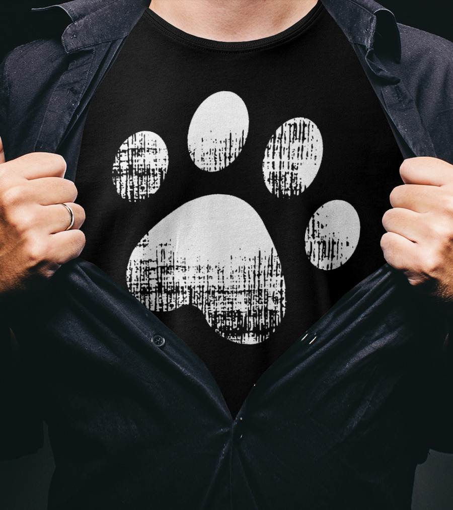 Dog Paw Print Funny For Pet Parents T-Shirt