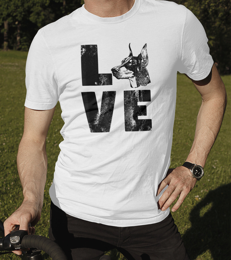 LOVE Doberman Pinscher Dog T-Shirt