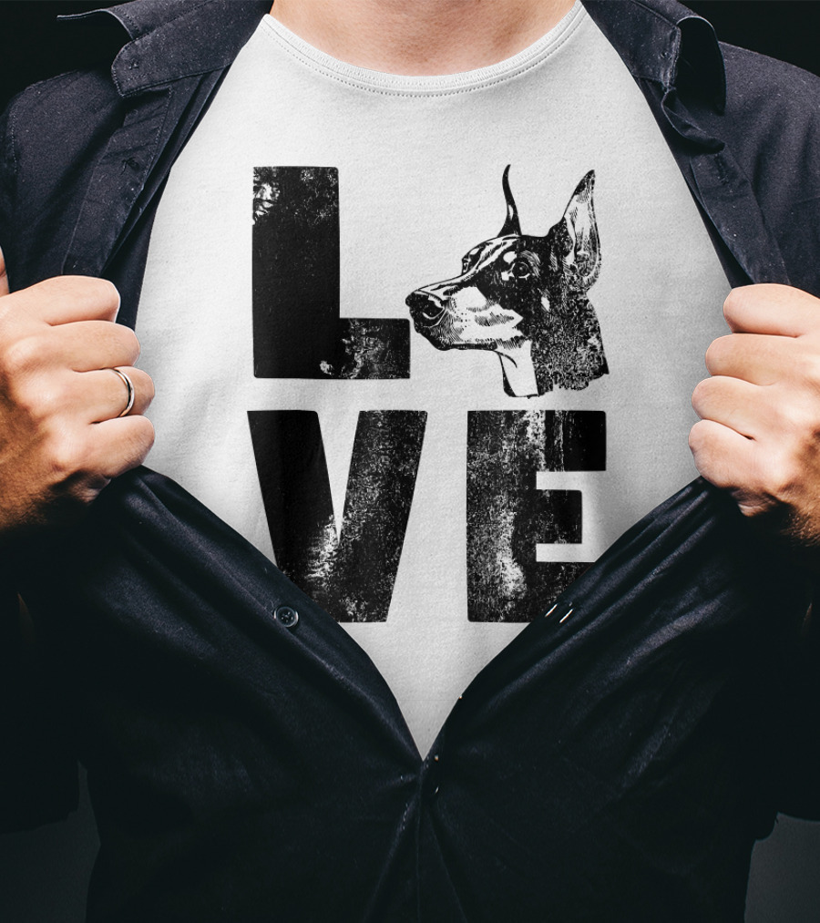 LOVE Doberman Pinscher Dog T-Shirt