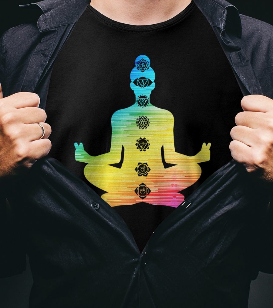 7 Chakras Meditation T-Shirt