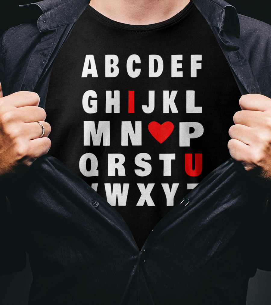 ABC Alphabet I Love You Kids Teach T-Shirt