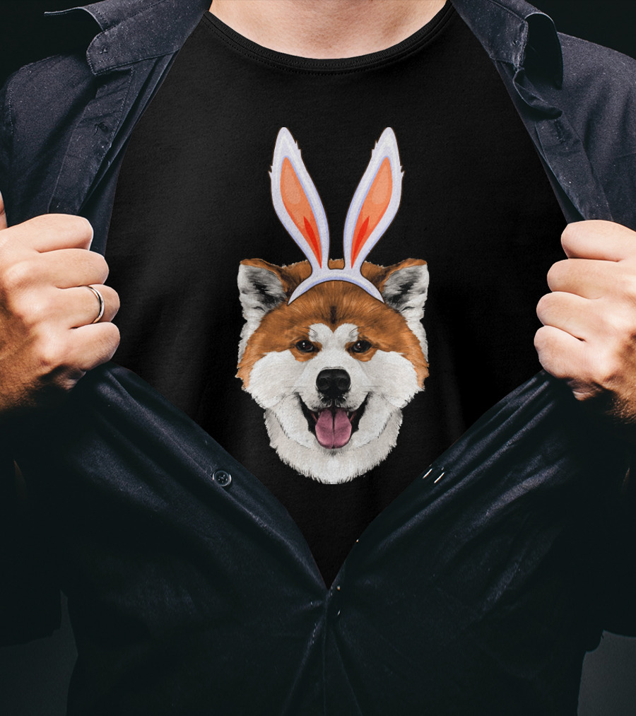 Akita Easter Bunny Akita Dog Lover Swe Funny Canine T-Shirt