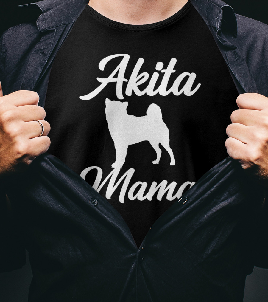 Akita Mama Pet Dog Owner Mother T-Shirt