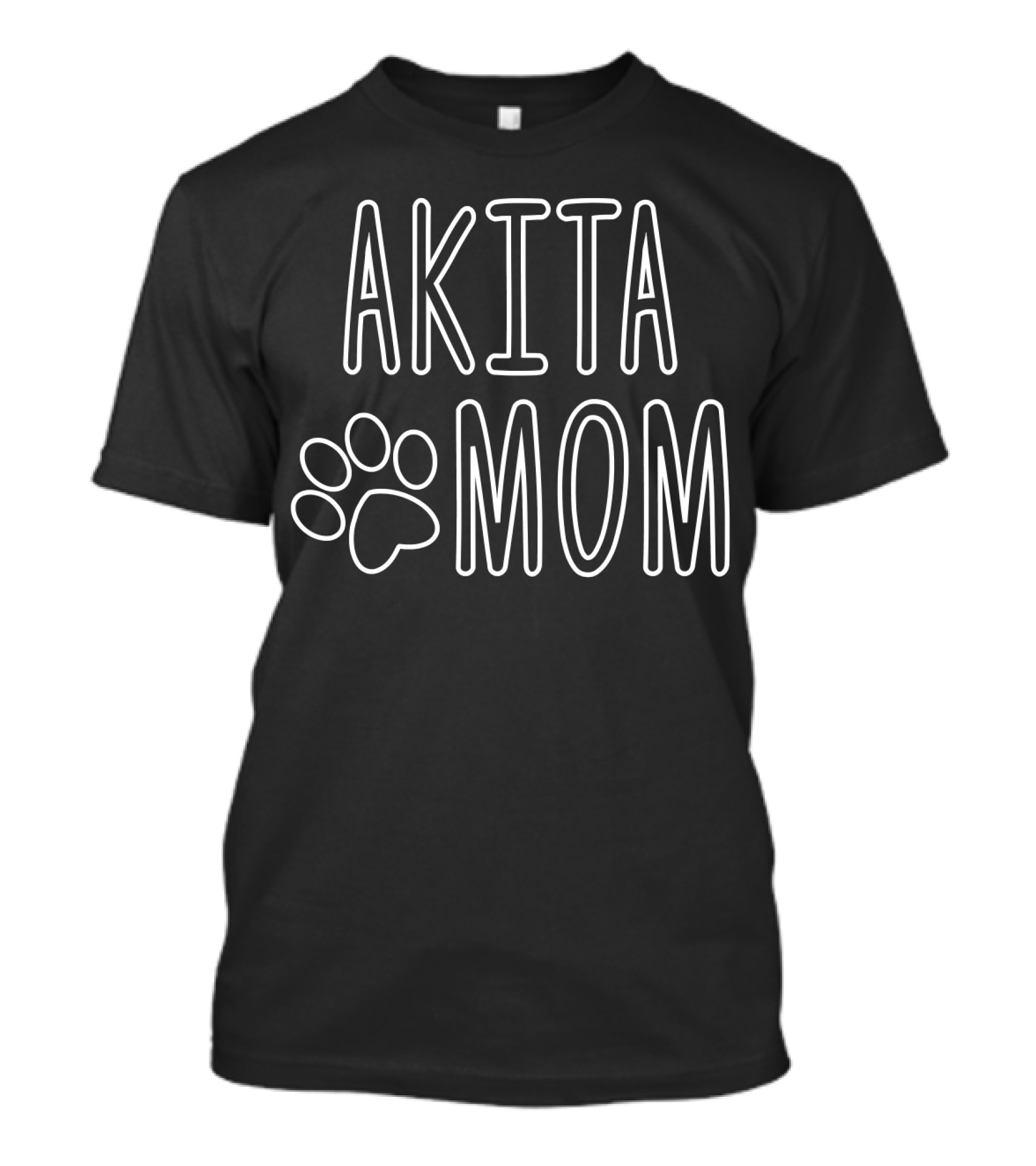 AKITA MOM Paw Print Swe T-Shirt