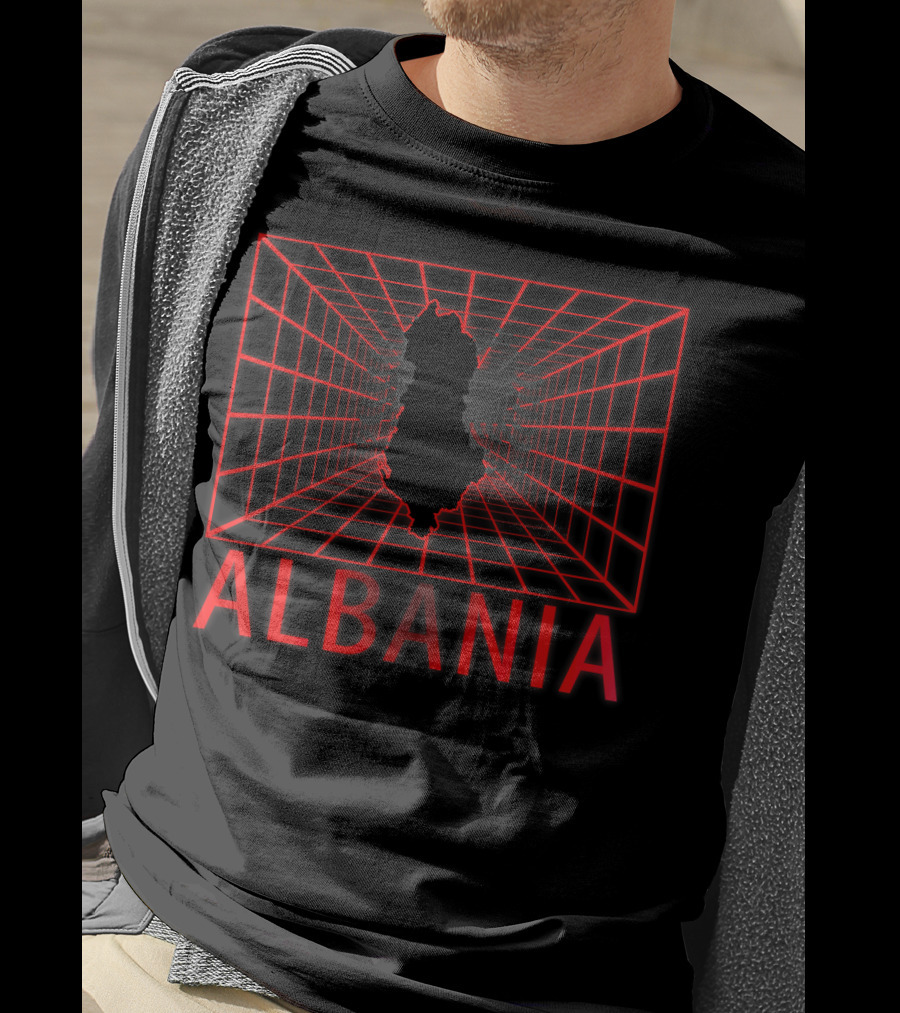 Albania Map Grid T-Shirt