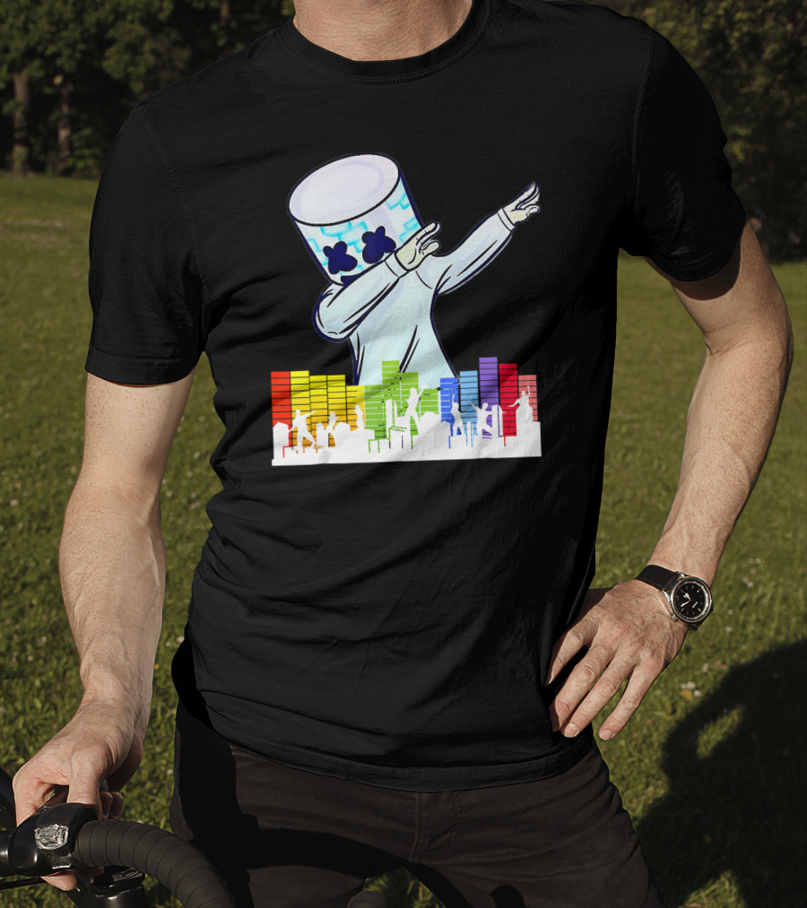 All I Want For Christmas Is Marshmello DJ Dabbing With Music Bars T-Shirt