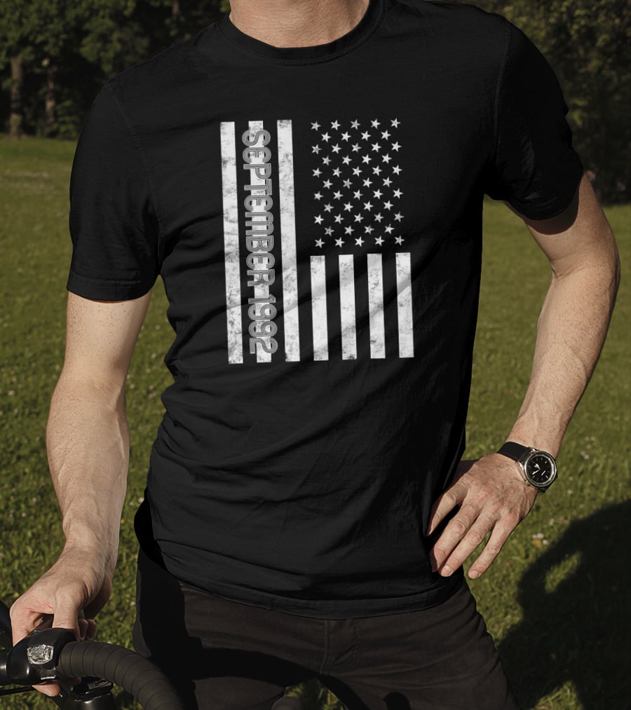 September 1992 American Flag Vintage T-Shirt