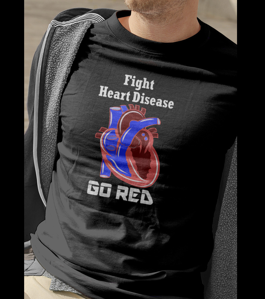 Fight Heart Disease Go Red For American Heart Month T-Shirt