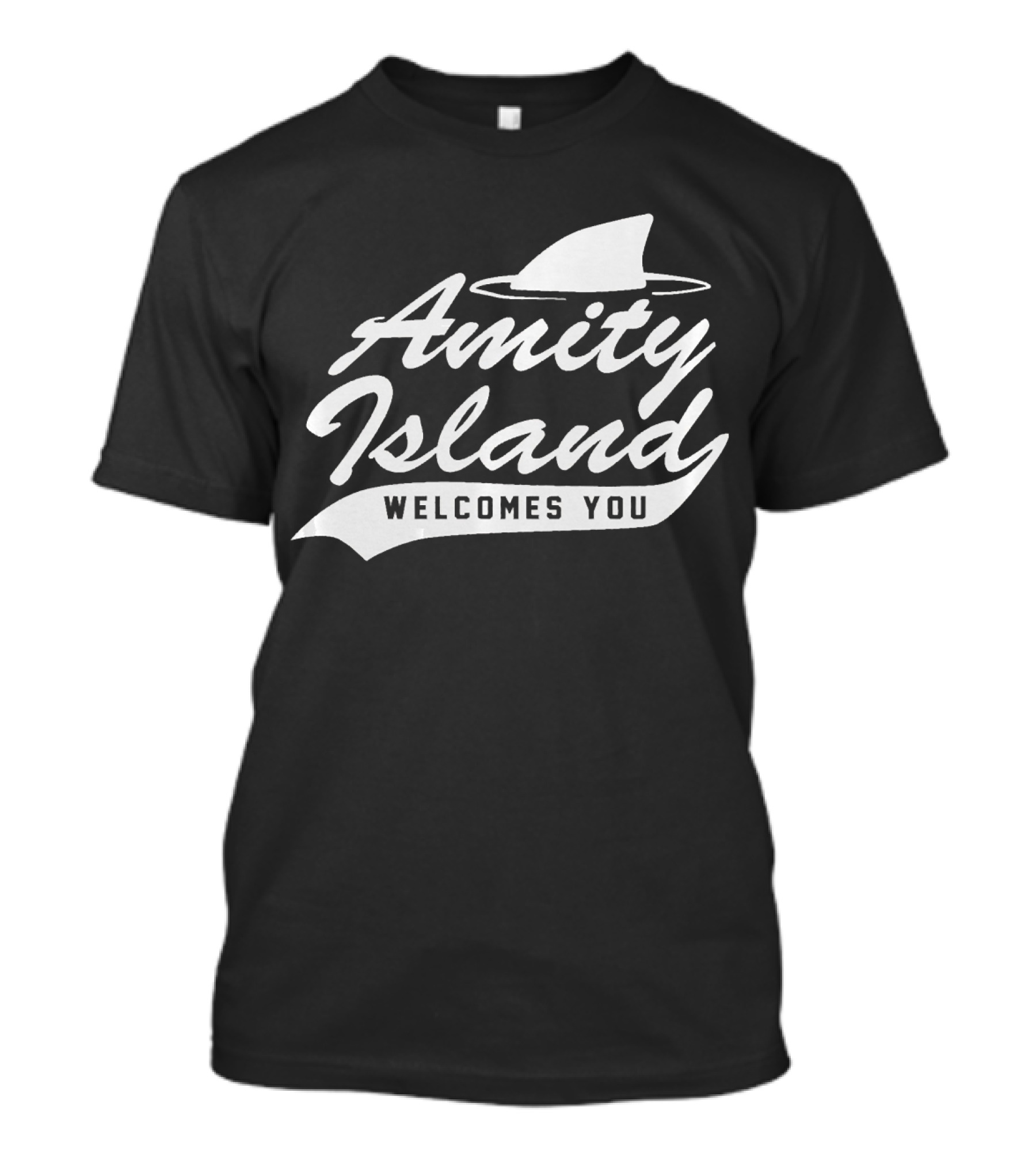 Amity Island Welcomes You Jaws Shark Fin T-Shirt