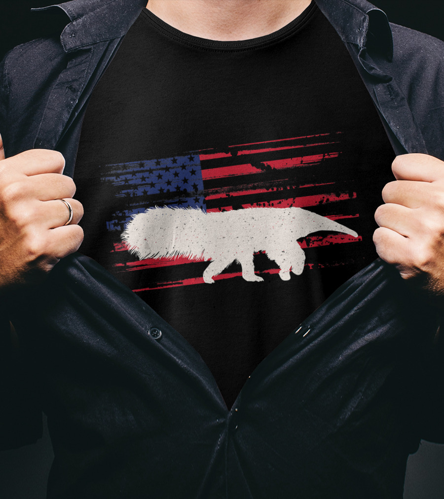Anteater American Flag Ant Bear Patriot T-Shirt
