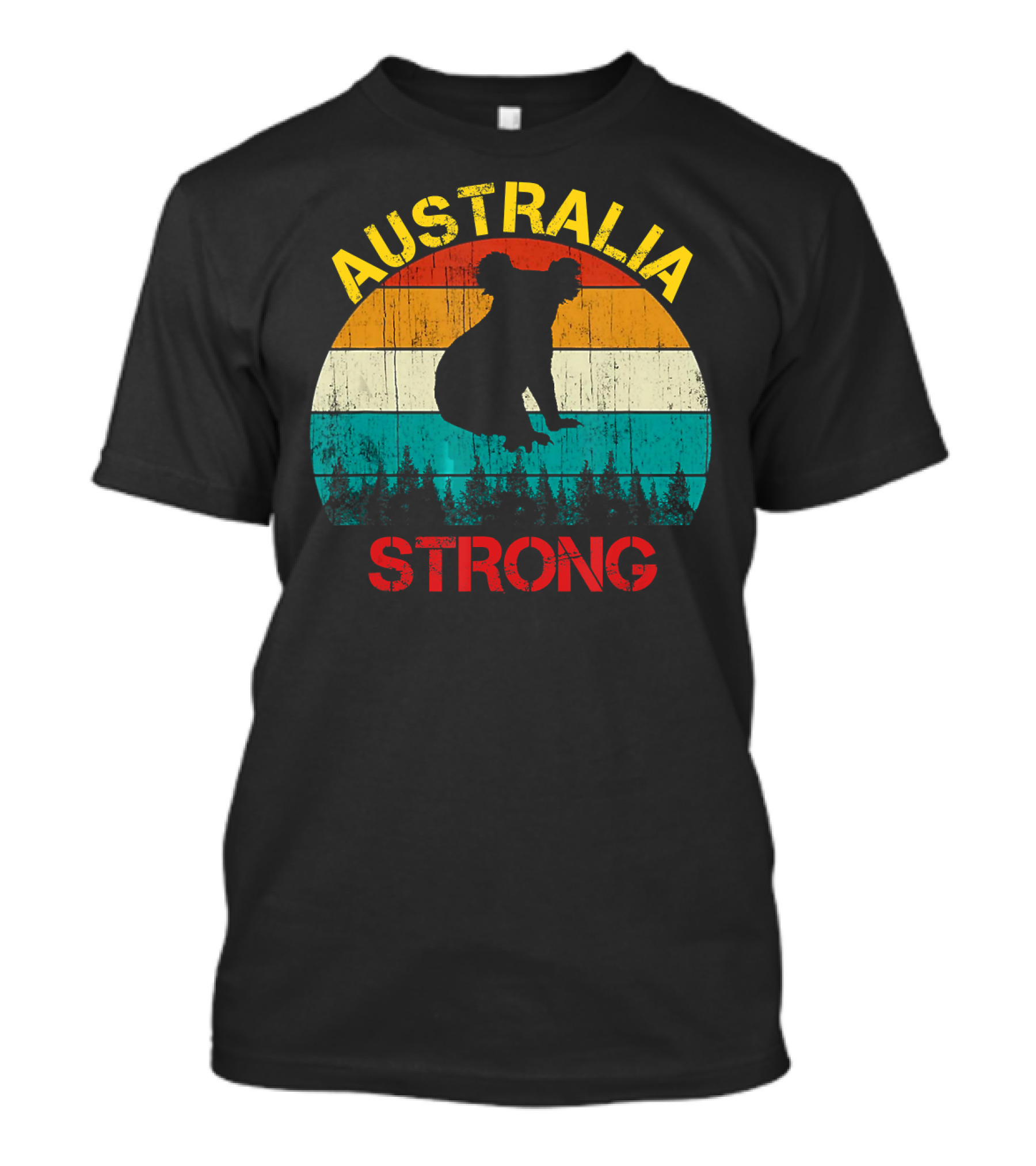 Australia Strong Koala Bear Retro Vin T-Shirt
