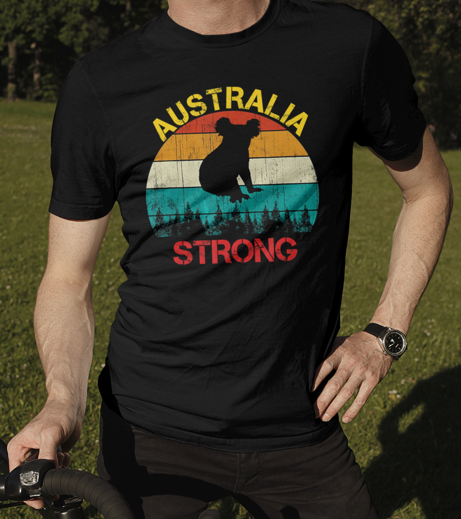 Australia Strong Koala Bear Retro Vin T-Shirt