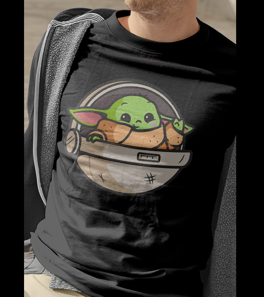 Baby YODA FanClub SW Holiday Grogu In Hover Pod T-Shirt
