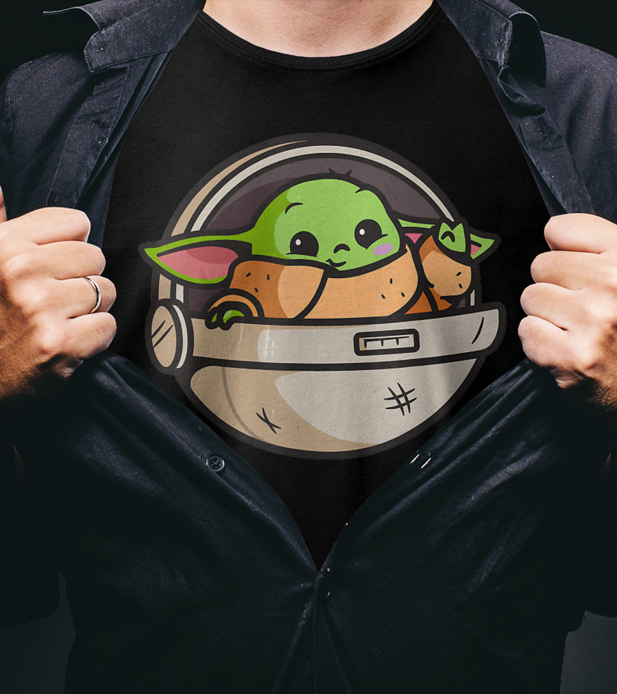 Baby YODA FanClub SW Holiday Grogu In Hover Pod T-Shirt
