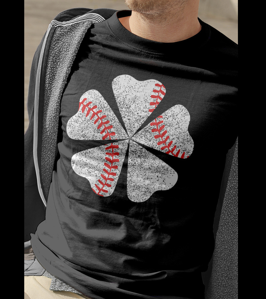 Lucky Clover Baseball St Patricks Day T-Shirt