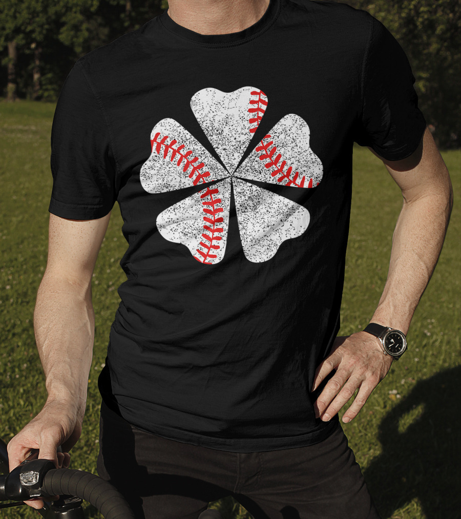 Lucky Clover Baseball St Patricks Day T-Shirt