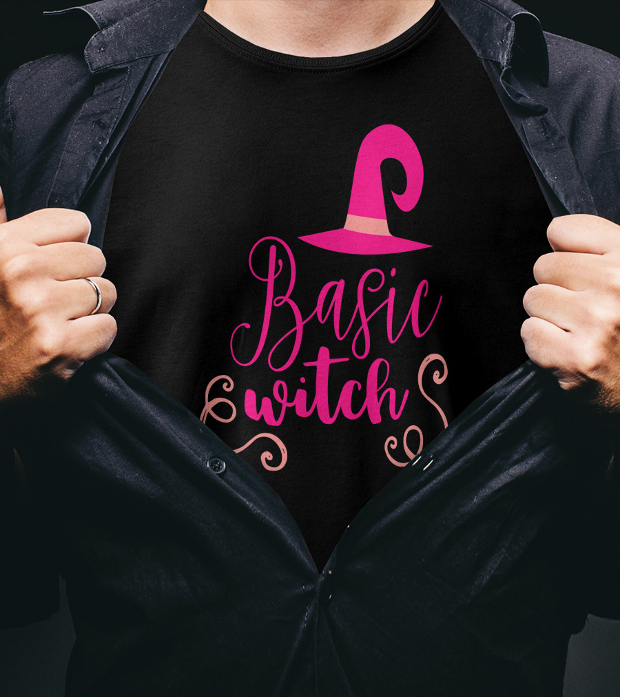 Basic Witch Hat Funny Halloween Teac T-Shirt