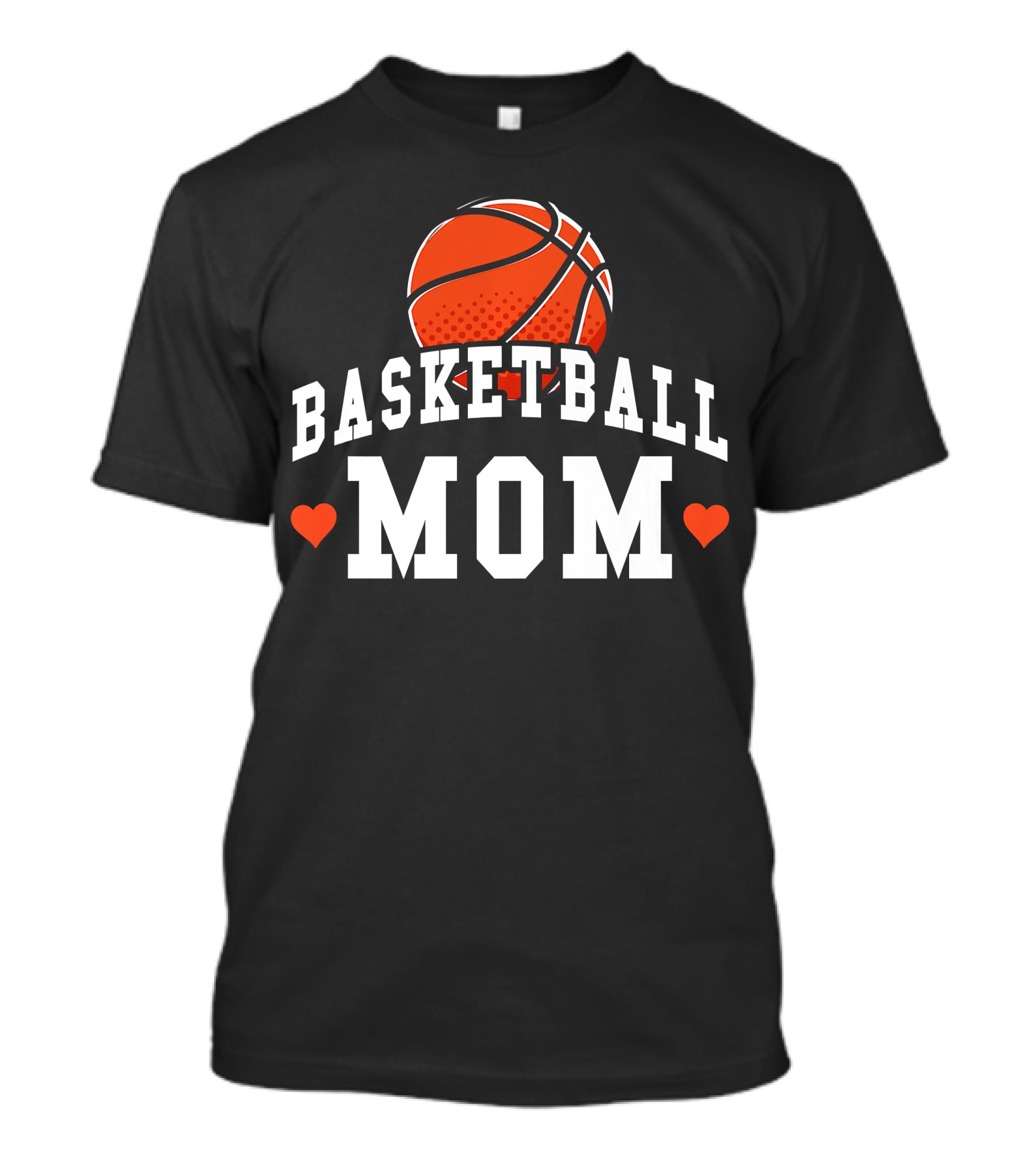 Basketball Mom Women's Shirt With Hearts And Basketball T-Shirt