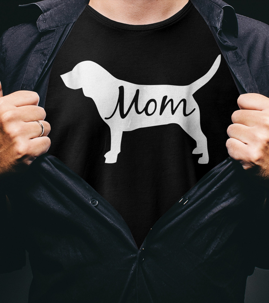 Beagle Silhouette Mom T-Shirt