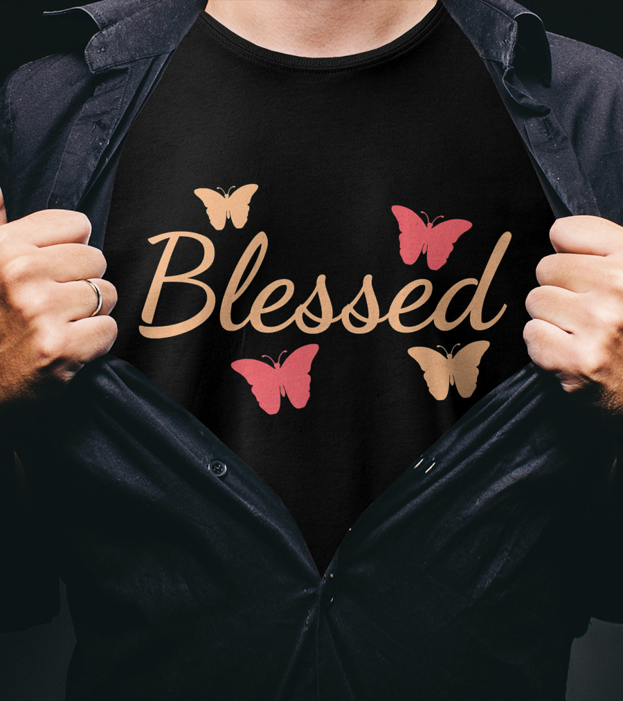 Blessed With Beautiful Butterflies T-Shirt