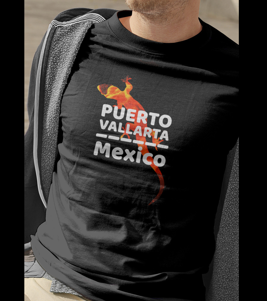 Puerto Vallarta Mexico Sunset Lizard Iguana T-Shirt