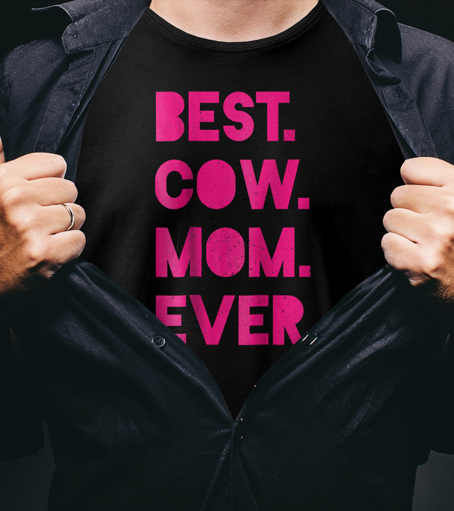 Best Cow Mom Ever Womens Vintage Far T-Shirt