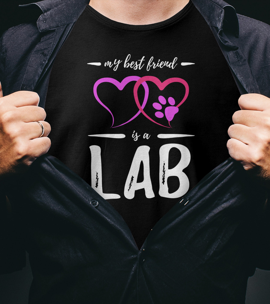My Best Friend Is A Lab Funny Labra Dog T-Shirt
