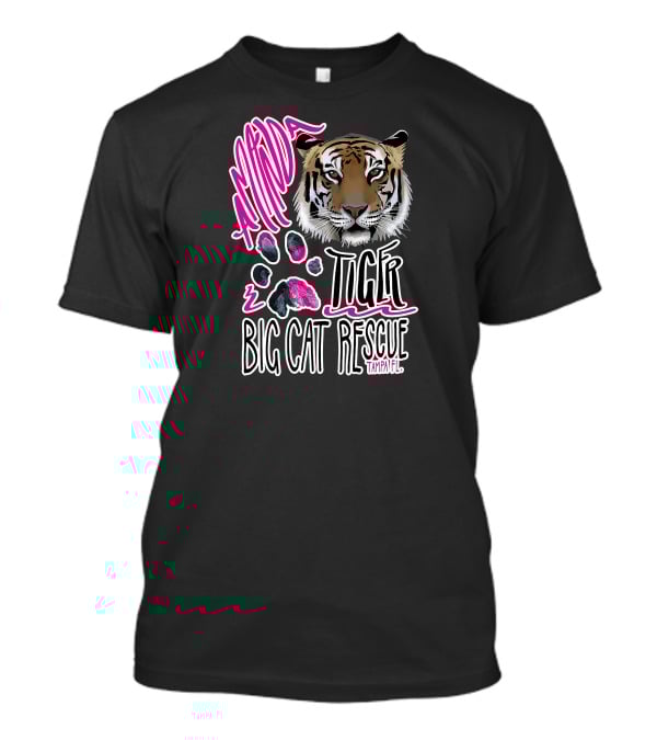 Amanda Tiger Big Cat Rescue Tampa FL Paw Prints T-Shirt