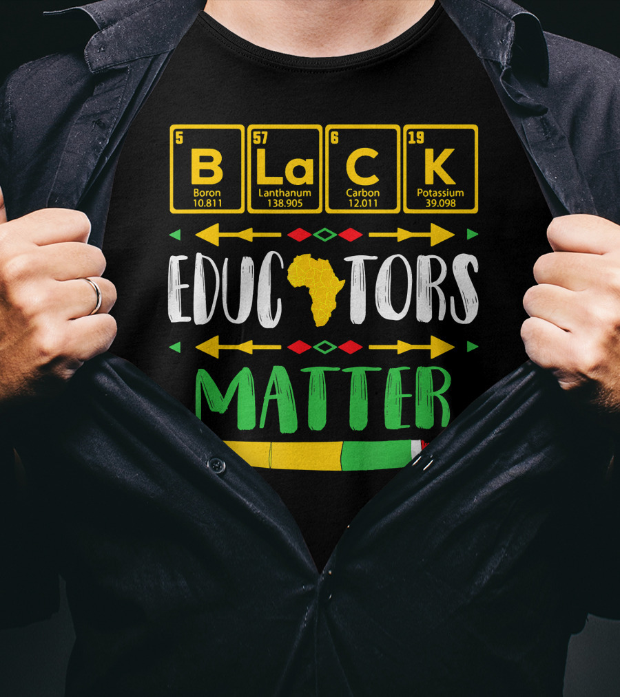 Black Educators Matter Africa Periodic Table T-Shirt