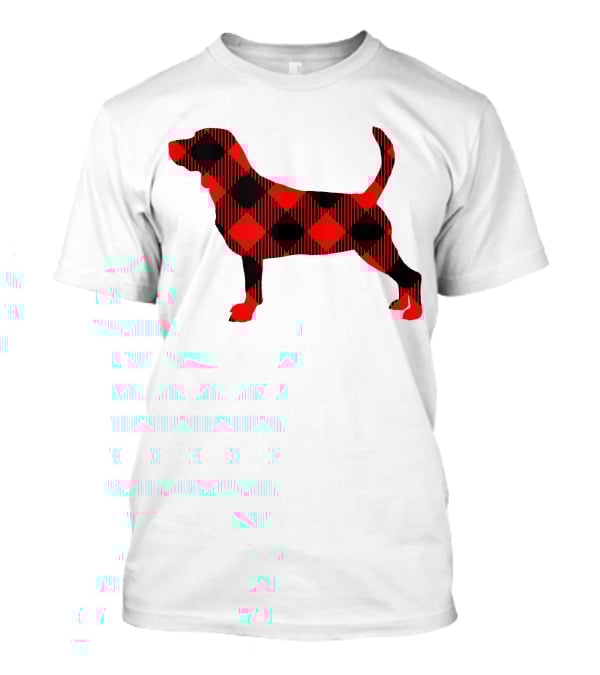 Black Red Plaid Labrador Dog Mom Paw T-Shirt
