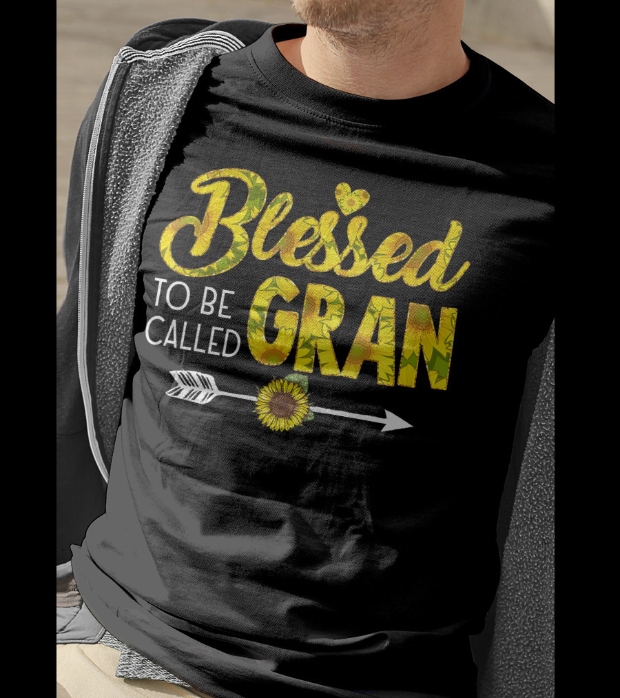 Blessed To Be Called Gran Sunflower Arrow Heart T-Shirt