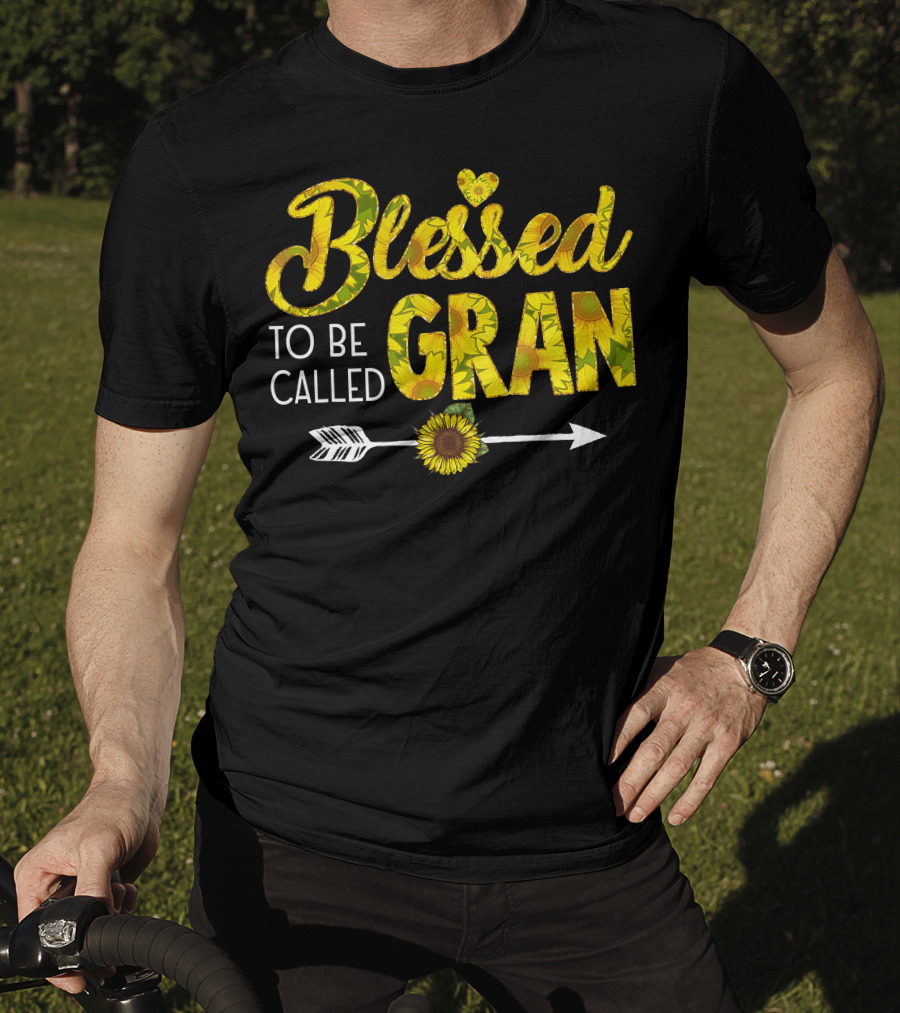 Blessed To Be Called Gran Sunflower Arrow Heart T-Shirt