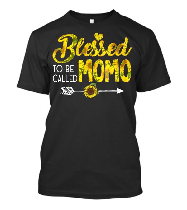 Blessed To Be Called Momo Sunflower Arrow T-Shirt