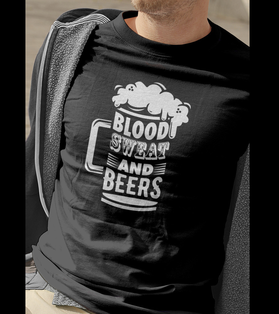 Blood Sweat And Beers Funny Pun Mug T-Shirt