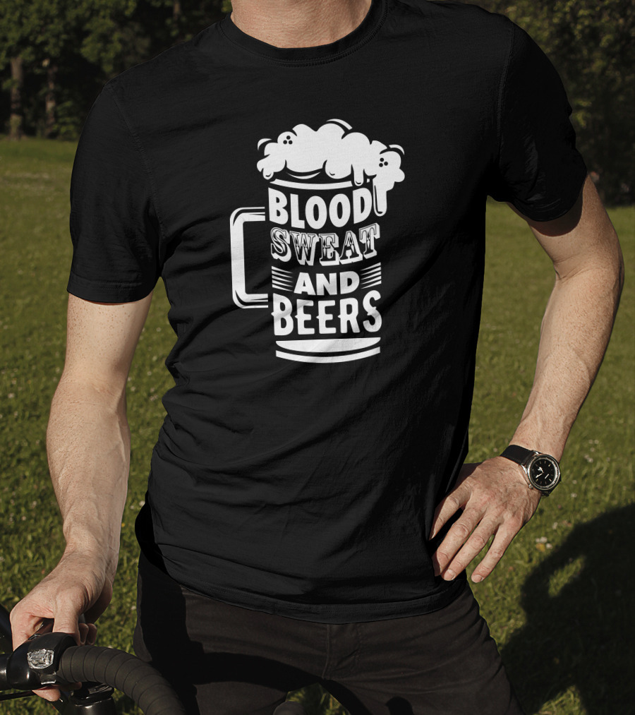 Blood Sweat And Beers Funny Pun Mug T-Shirt