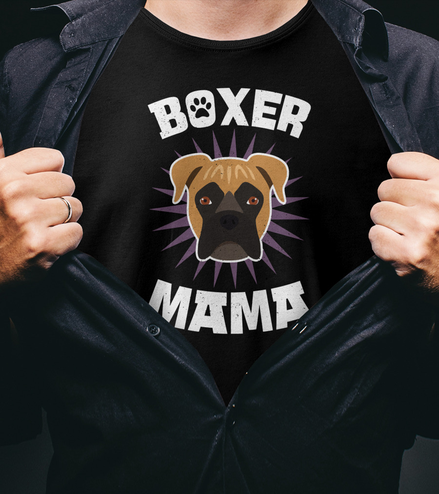 Boxer Mama Dog Owner Mom Of Boxer T-Shirt