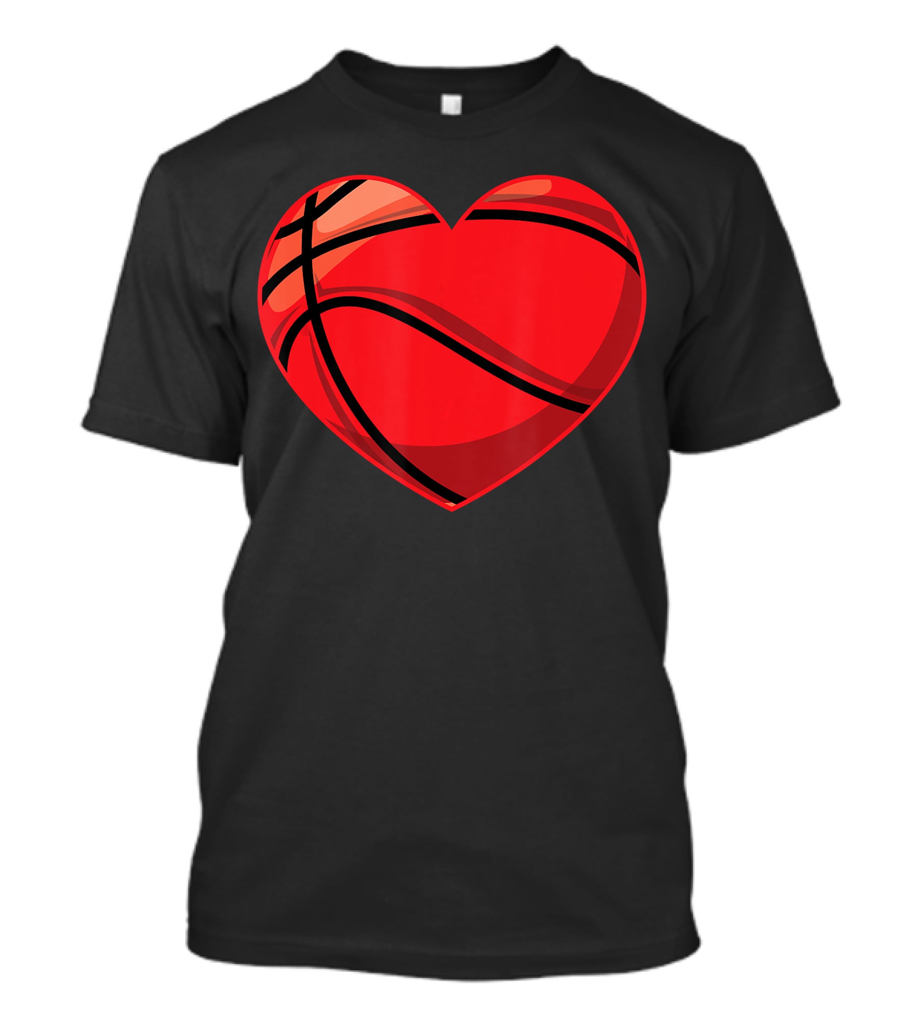 Valentines Day Boys Heart-Shaped Basketball T-Shirt